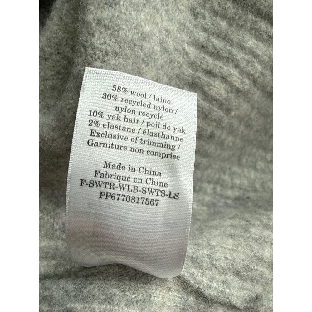Everlane The Cozy Stretch Mockneck Wool Yak Hair Pullover Sweater Gray Size XS - Picture 10 of 10